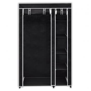 Faltbarer Stoffschrank Schwarz 110 x 45 x 175 cm 