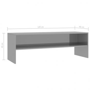 TV-Schrank Hochglanz-Grau 120x40x40 cm Holzwerkstoff