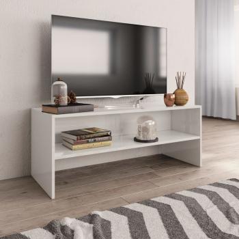 ARDEBO.de - TV-Schrank Hochglanz-Weiß 100x40x40 cm Holzwerkstoff