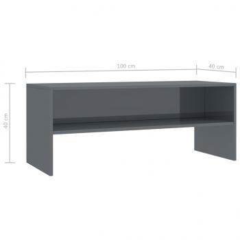 TV-Schrank Hochglanz-Grau 100x40x40 cm Holzwerkstoff