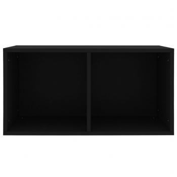 Schallplatten-Aufbewahrungsbox Schwarz 71x34x36cm Holzwerkstoff