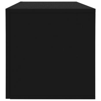 Schallplatten-Aufbewahrungsbox Schwarz 71x34x36cm Holzwerkstoff