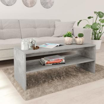 ARDEBO.de - Couchtisch Betongrau 100x40x40 cm Holzwerkstoff