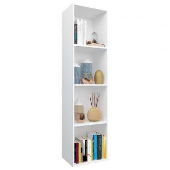 Bücherregal/TV-Schrank Weiß 36×30×143 cm Holzwerkstoff