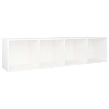 Bücherregal/TV-Schrank Weiß 36×30×143 cm Holzwerkstoff