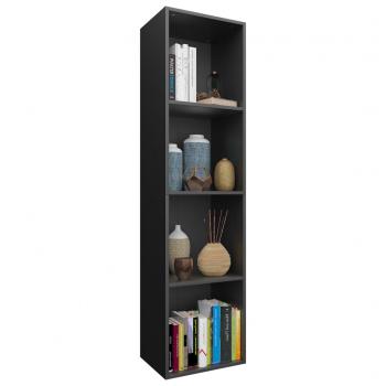 Bücherregal/TV-Schrank Schwarz 36x30x143 cm Holzwerkstoff