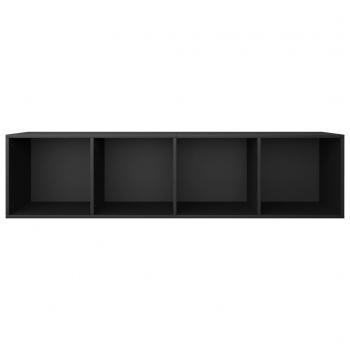 Bücherregal/TV-Schrank Schwarz 36x30x143 cm Holzwerkstoff