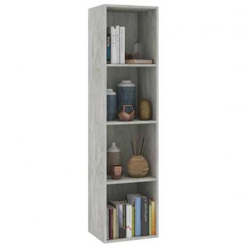 Bücherregal/TV-Schrank Betongrau 36x30x143 cm Holzwerkstoff