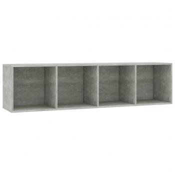 Bücherregal/TV-Schrank Betongrau 36x30x143 cm Holzwerkstoff