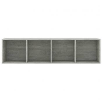 Bücherregal/TV-Schrank Betongrau 36x30x143 cm Holzwerkstoff