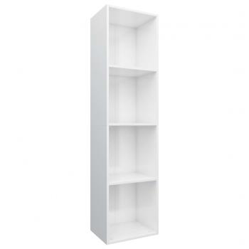 Bücherregal/TV-Schrank Hochglanz-Weiß 36x30x143cm Holzwerkstoff