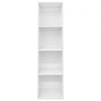 Bücherregal/TV-Schrank Hochglanz-Weiß 36x30x143cm Holzwerkstoff