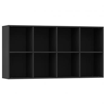 Bücherregal/Sideboard Schwarz 66×30×130 cm Holzwerkstoff