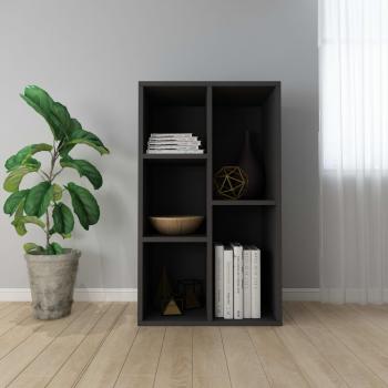 ARDEBO.de - Bücherregal/Sideboard Schwarz 50x25x80 cm Holzwerkstoff