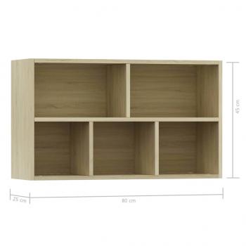 Bücherregal/Sideboard Sonoma Eiche 50x25x80 cm Holzwerkstoff