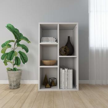 ARDEBO.de - Bücherregal/Sideboard Hochglanz-Weiß 50x25x80 cm Holzwerkstoff