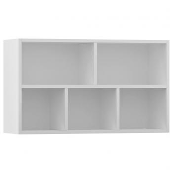 Bücherregal/Sideboard Hochglanz-Weiß 50x25x80 cm Holzwerkstoff