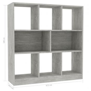 Bücherregal Betongrau 97,5x29,5x100 cm Holzwerkstoff