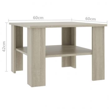 Couchtisch Sonoma-Eiche 60x60x42 cm Holzwerkstoff