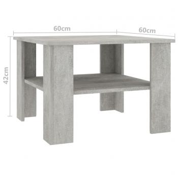 Couchtisch Betongrau 60x60x42 cm Holzwerkstoff