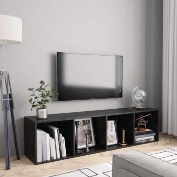 ARDEBO.de - Bücherregal/TV-Schrank Schwarz 143×30×36 cm