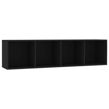 Bücherregal/TV-Schrank Schwarz 143×30×36 cm