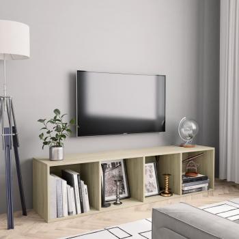 ARDEBO.de - Bücherregal/TV-Schrank Sonoma-Eiche 143×30×36 cm