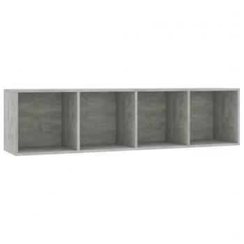 Bücherregal/TV-Schrank Betongrau 143×30×36 cm