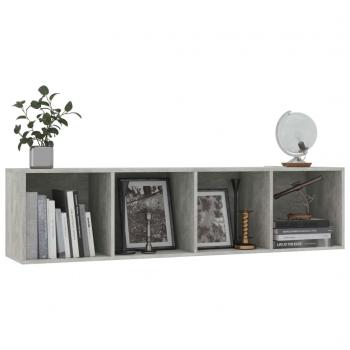 Bücherregal/TV-Schrank Betongrau 143×30×36 cm