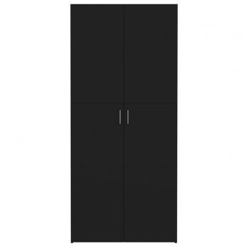 Schuhschrank Schwarz 80x35,5x180 cm Holzwerkstoff