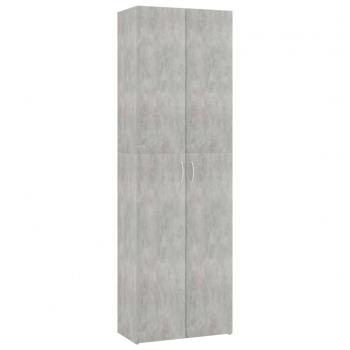 Büroschrank Betongrau 60x32x190 cm Holzwerkstoff