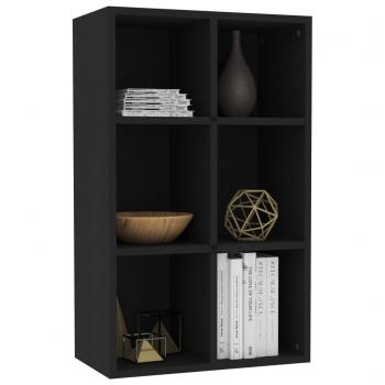 Bücherregal/Sideboard Schwarz 66x30x98 cm Holzwerkstoff