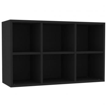 Bücherregal/Sideboard Schwarz 66x30x98 cm Holzwerkstoff