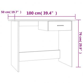 Schreibtisch Sonoma-Eiche 100x50x76 cm Holzwerkstoff