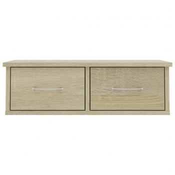 Wand-Schubladenregal Sonoma-Eiche 60x26x18,5 cm Holzwerkstoff