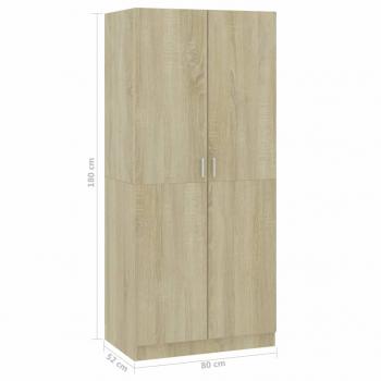 Kleiderschrank Sonoma-Eiche 80x52x180 cm Holzwerkstoff