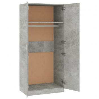 Kleiderschrank Betongrau 80x52x180 cm Holzwerkstoff