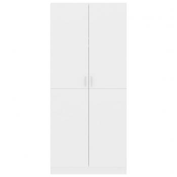 Kleiderschrank Hochglanz-Weiß 80x52x180 cm Holzwerkstoff