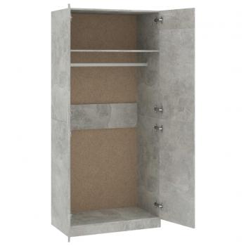 Kleiderschrank Betongrau 90x52x200 cm Holzwerkstoff