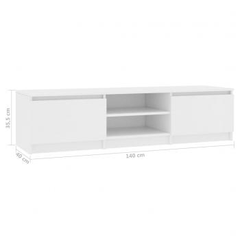 TV-Schrank Weiß 140×40×35,5 cm Holzwerkstoff