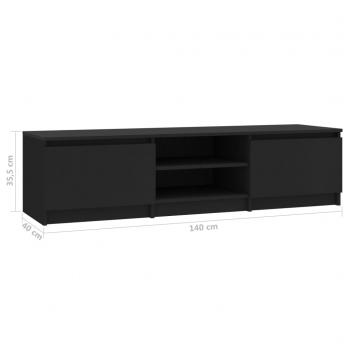 TV-Schrank Schwarz 140x40x35,5 cm Holzwerkstoff