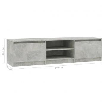 TV-Schrank Betongrau 140x40x35,5 cm Holzwerkstoff