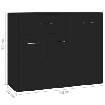 Sideboard Schwarz 88x30x70 cm Holzwerkstoff