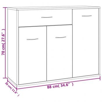 Sideboard Betongrau 88x30x70 cm Holzwerkstoff