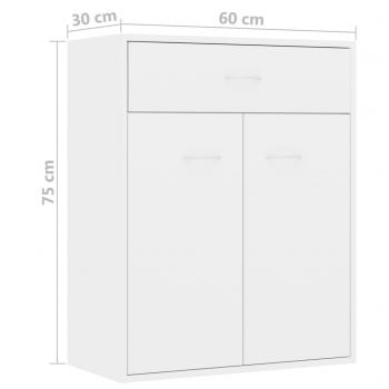 Sideboard Hochglanz-Weiß 60x30x75 cm Holzwerkstoff