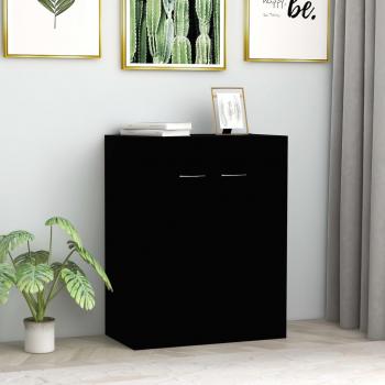 ARDEBO.de - Sideboard Schwarz 60x30x75 cm Holzwerkstoff