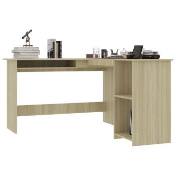 Eckschreibtisch L-Form Sonoma-Eiche 120x140x75 cm Holzwerkstoff