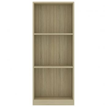 Bücherregal 3 Fächer Sonoma-Eiche 40x24x109 cm Holzwerkstoff