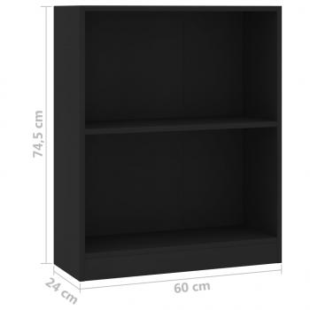 Bücherregal Schwarz 60x24x76 cm Holzwerkstoff