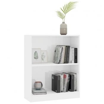 Bücherregal Hochglanz-Weiß 60x24x76 cm Holzwerkstoff